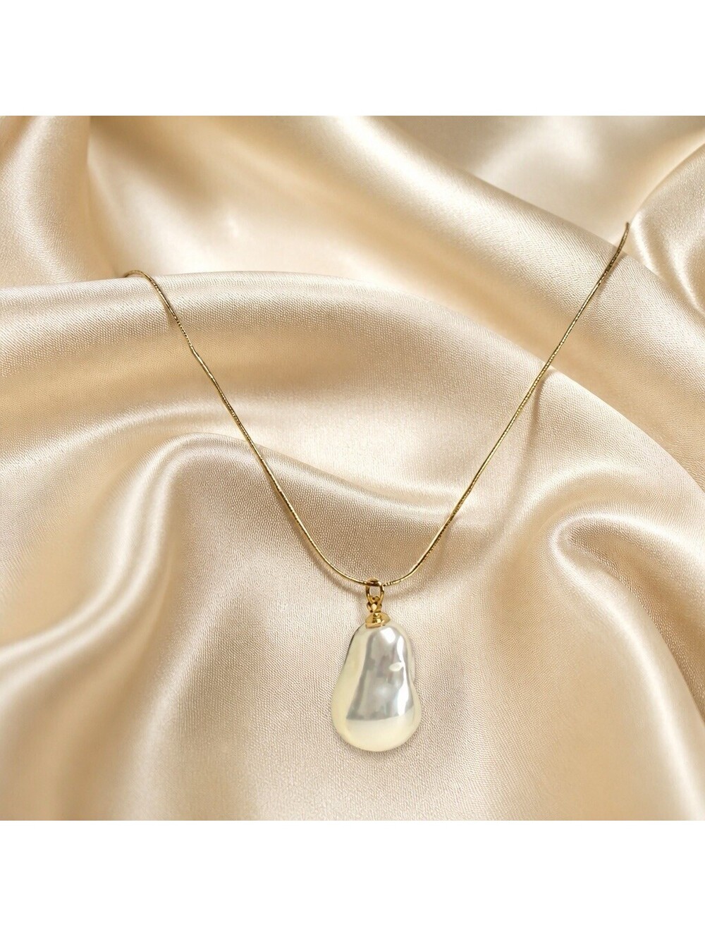 Cynthia Rowley Sterling Silver Pearl Pendant Necklace 18” Made in Italy NIB